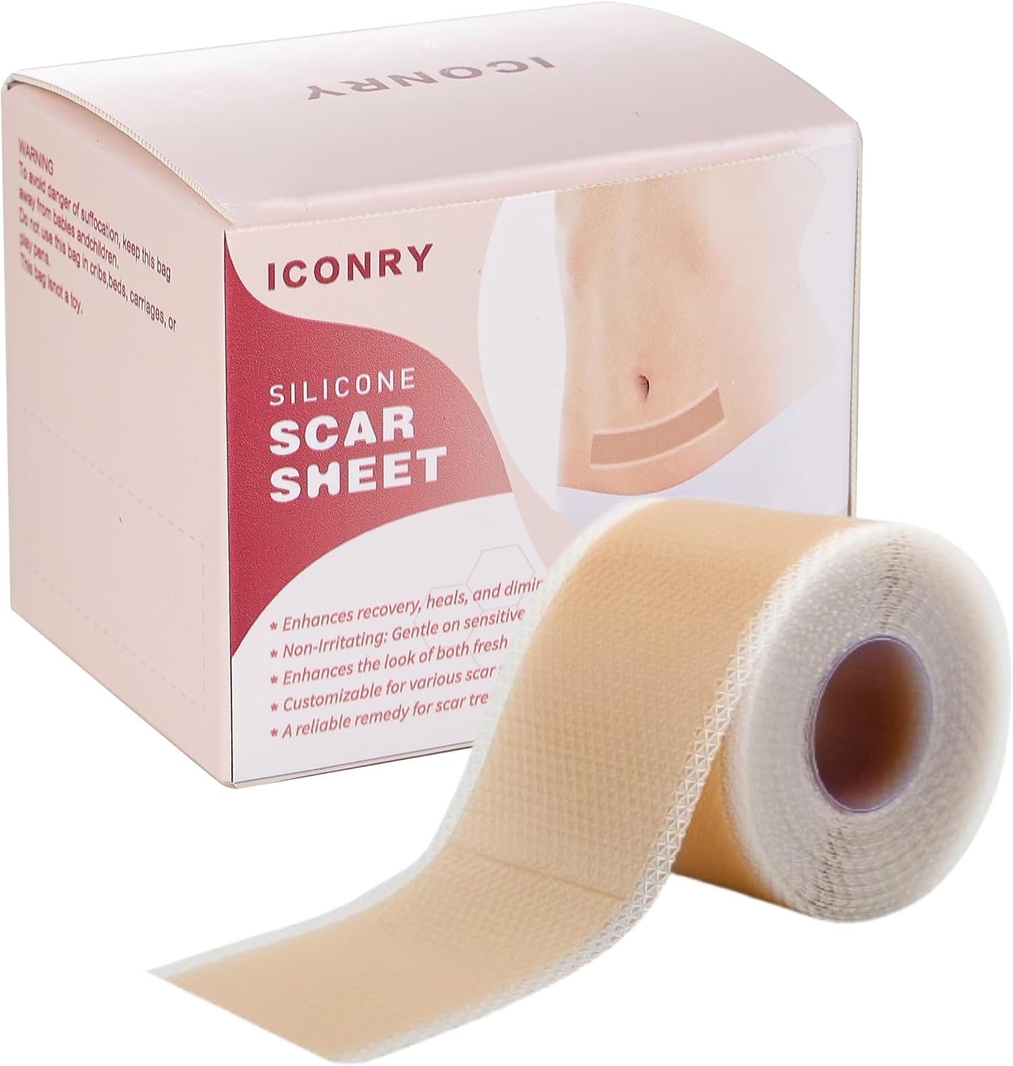 ICONRY Silicone Scar Tape – Reusable Ultra-Thin Scar Sheet 